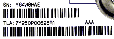 a serial number of Maxtor 7Y250P0 (250 GB). The second character of the serial number stands for the quantity of installed and being used heads