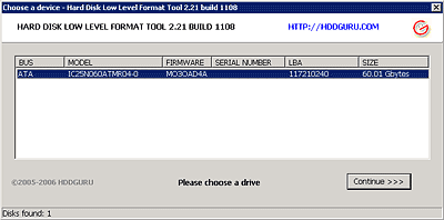 HDD Low-Level Format Tool