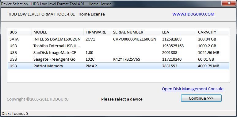 disk format tool